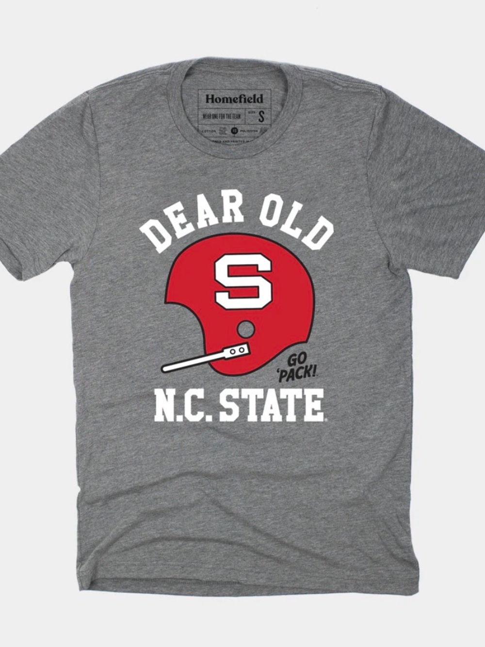 Homefield N.C. State Gray 'Dear Old N.C. State' Short Sleeve Tee